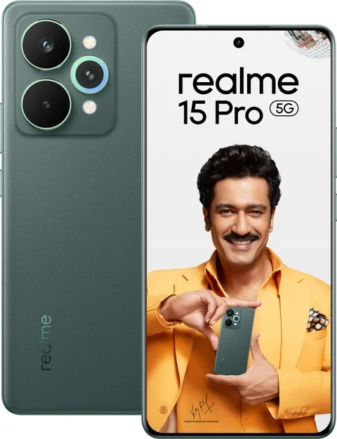 realme 15 Pro 5G Smartphone 8+128GB Green,4K 60FPS,144Hz HyperGlow 4D Curve Display,7000mAh Battery,80W SuperVOOC, Camera Triple 50MP, Snapdragon 7 Gen 4, IP69